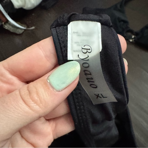 Black Heart Ring Bikini Set – Y2K Inspired High Cut Two-Piece Swimwear XL - Picture 4 of 5